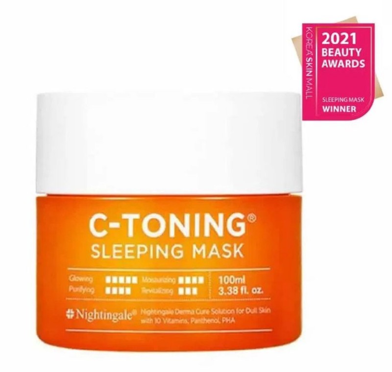 Naktinė kaukė skaistinanti veido odą Nightingale C-Toning Sleeping Mask NIG27466