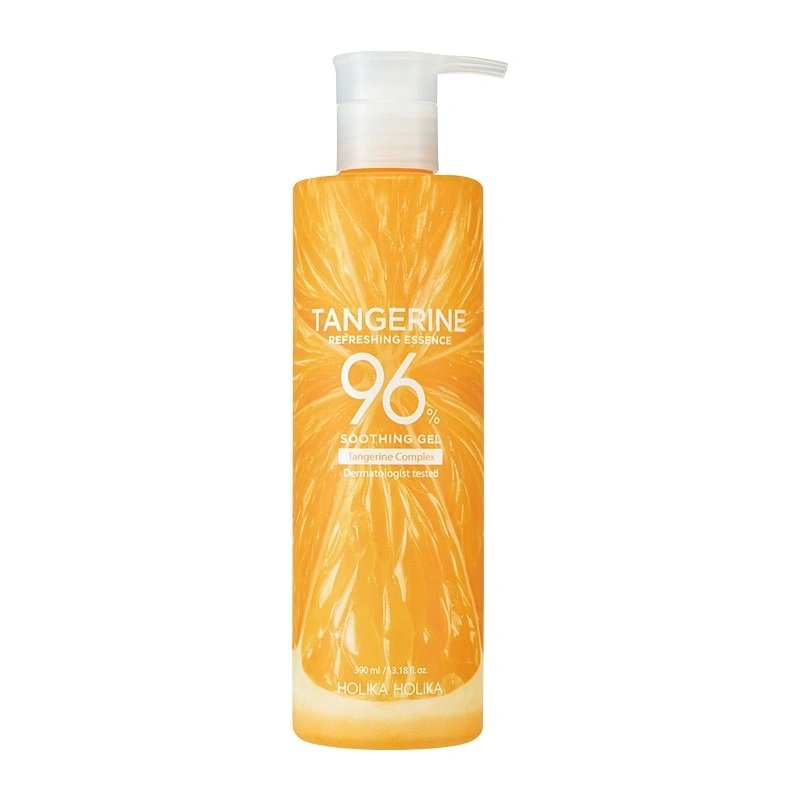 Raminantis ir atgaivinantis mandarinų kvapo gelis kūnui ir veido odai Holika Holika Tangerine Refreshing Essence 96% Soothing Gel HH20019161