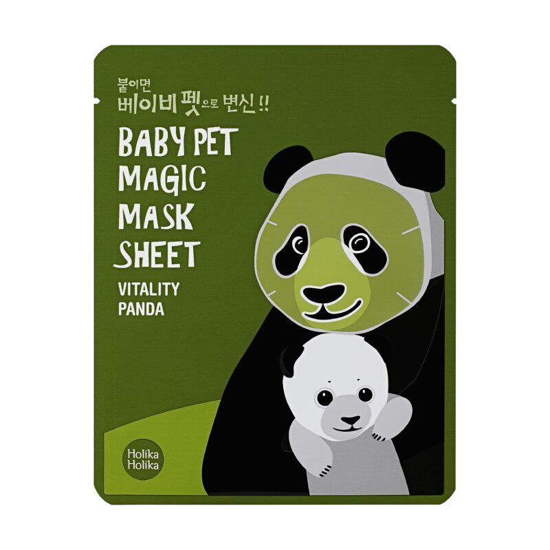 Lakštinė veido kaukė Holika Holika Baby Pet Magic Mask Sheet (Panda) HH20013058