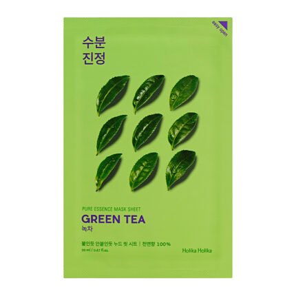 Lakštinė veido kaukė su žaliosios arbatos ekstraktu Holika Holika Pure Essence Mask Sheet - Green Tea HH20010100