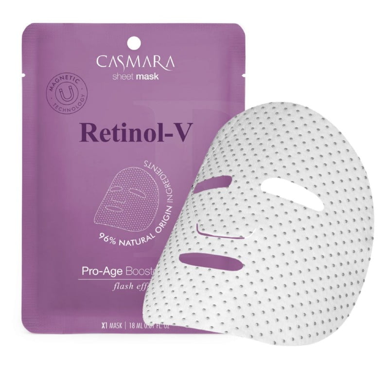 Stangrinamoji veido kaukė Casmara Pro Age Booster Sheet Mask Retinol CASA75002