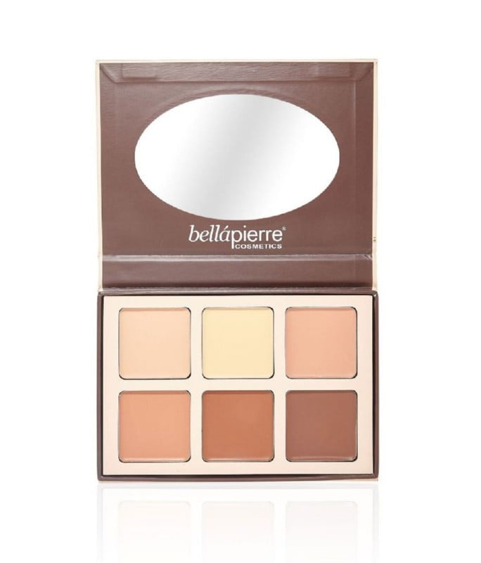 Veido kontūravimo priemonių paletė Bellapierre Contour & Highlight Cream Palette