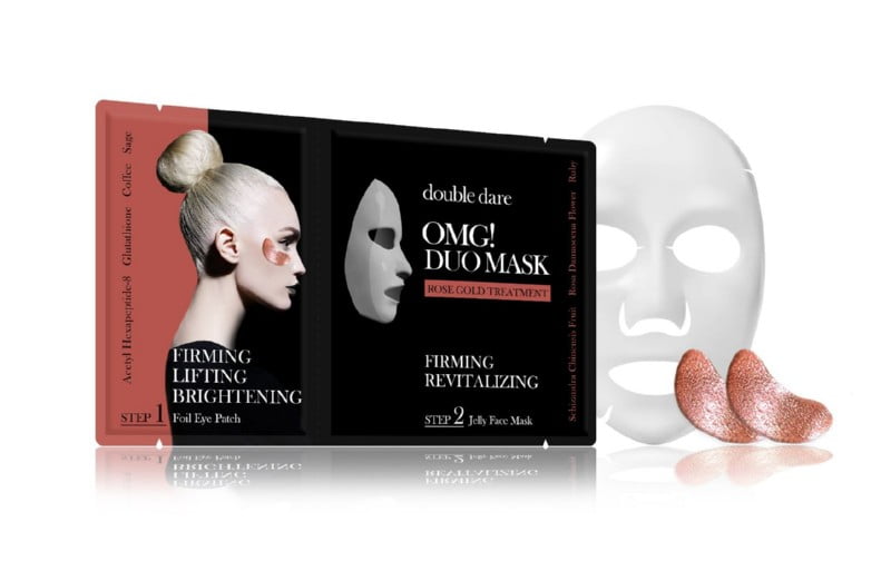 Veido priežiūros priemonių rinkinys OMG! Duo Mask - Rose Gold Theraphy