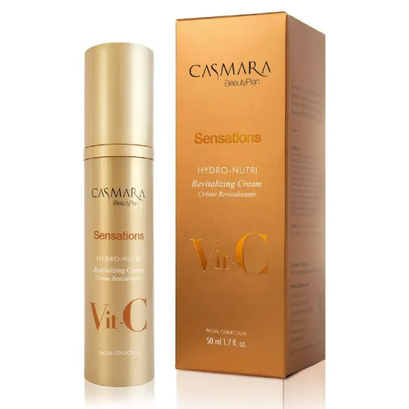 Prabangus maitinamasis veido kremas Casmara Sensations Hydro Nutri Revitalizing Cream Vitamin C CASA13102, brandžiai odai, su vitaminais A, C ir E, 50 ml