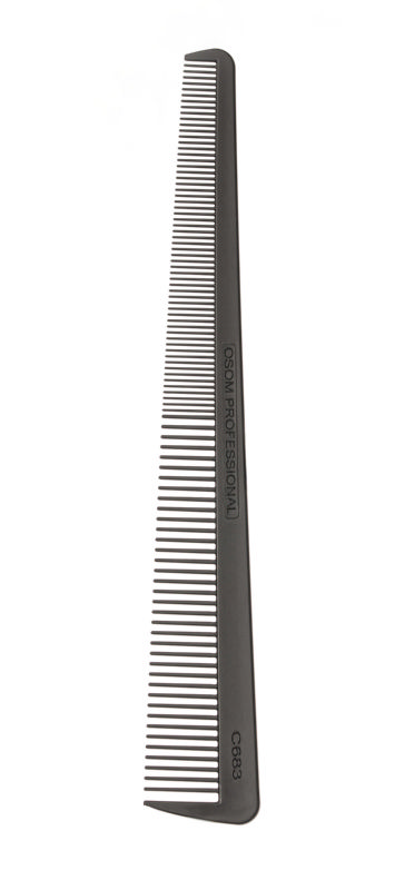 Plaukų šukos OSOM Professional Black Cutting Comb OSOMPRO683BLK