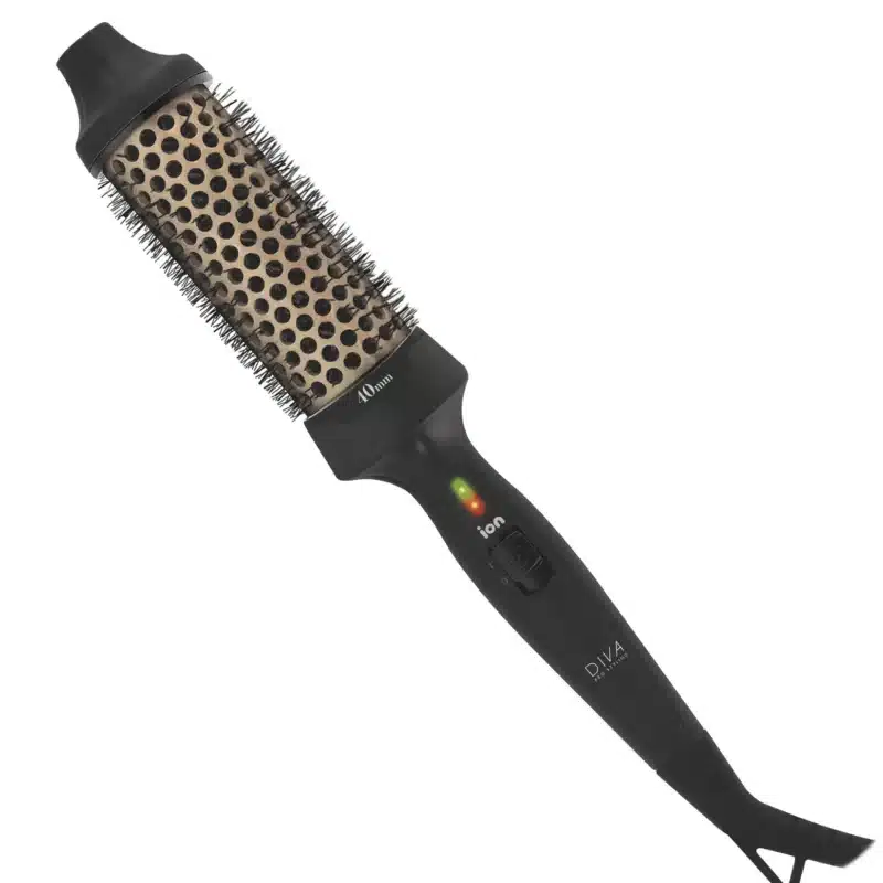 DIVA PRO STYLING CERAMIC HOT BRUSH – PLAUKŲ FORMAVIMO ŠEPETYS SU MAKADAMIJŲ, ARGANO ALIEJAIS IR KERATINU, NEIGIAMŲ JONŲ TECHNOLOGIJA (40mm)