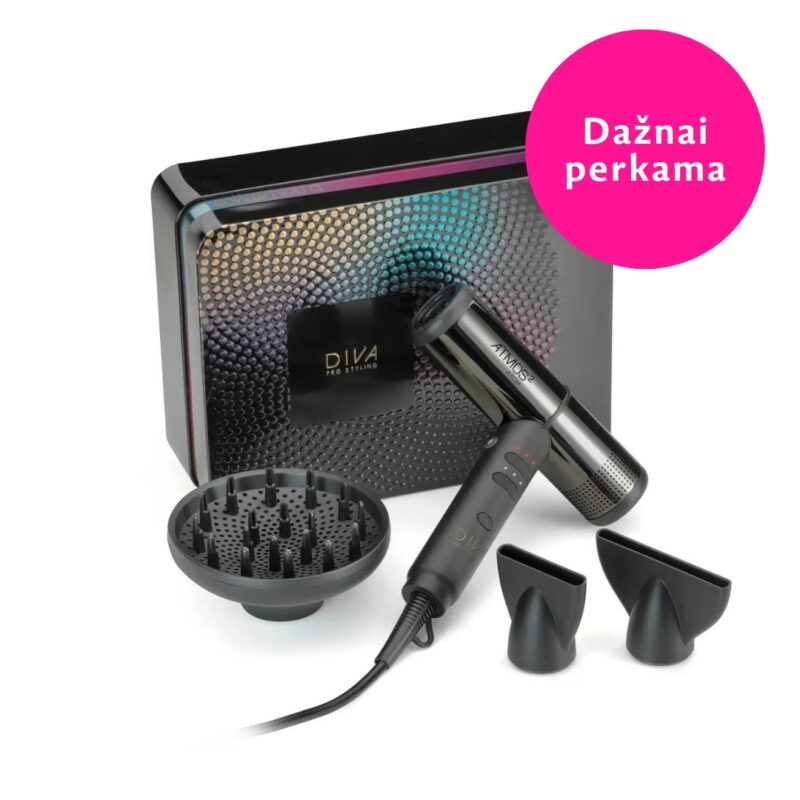 DIVA PRO STYLING Atmos 2 Atom Plaukų džiovintuvas su patentuotu varikliu ir dizainu