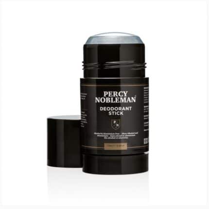 "Percy Nobleman" tepamas dezodorantas yra gaminamas naudojant natūralias medžiagas. Jo sudėtyje nėra aliuminio ir alkoholio. Hamamelio ir alijošiaus ekstraktais praturtintas