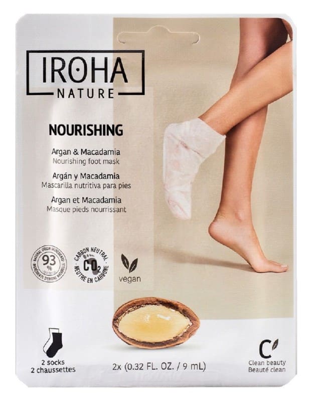 Profesionali kaukė pėdoms Iroha Professional Foot Socks Mask Argan & Macadamia INFOOT4/INFOOT6 su argano ir makadamijos aliejais