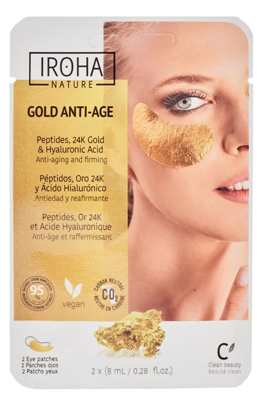 Stangrinamoji paakių kaukė Iroha Nature Gold Anti-age PIN08