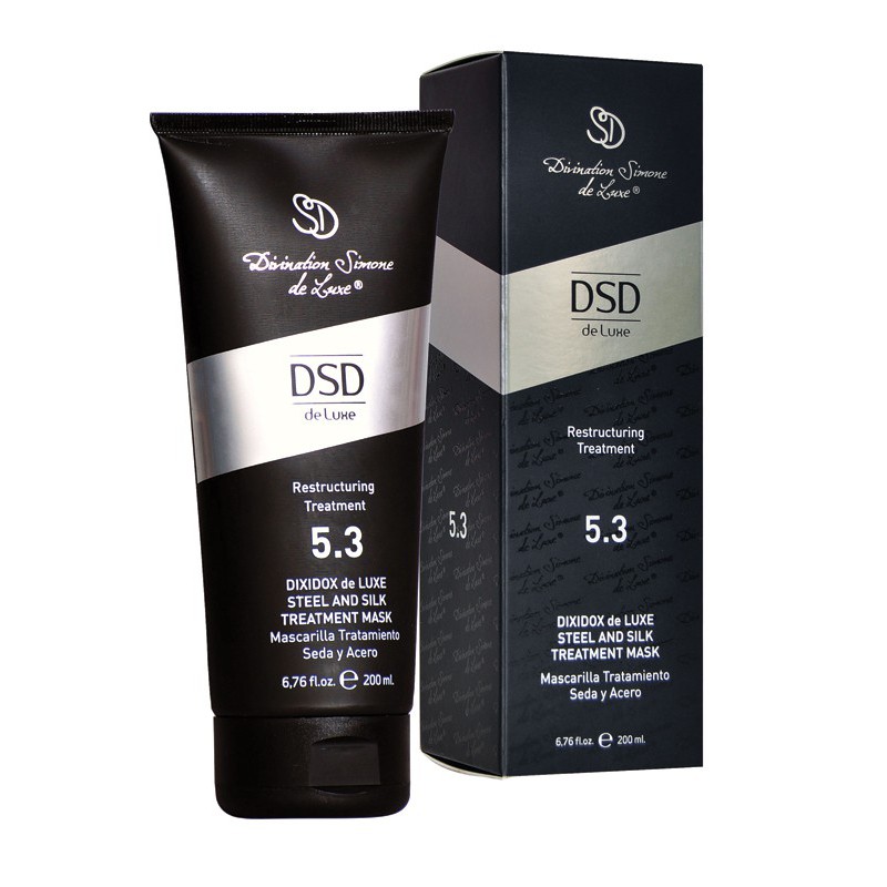 Intensyvi atstatomoji kaukė su šilku Dixidox de Luxe Steel And Silk Treatment Mask DSD 5.3, 200 ml