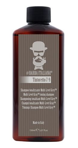 Dažantis šampūnas plaukams Barba Italiana Tintoretto 7-9 Multi Level Grey Tonning Shampoo BI079