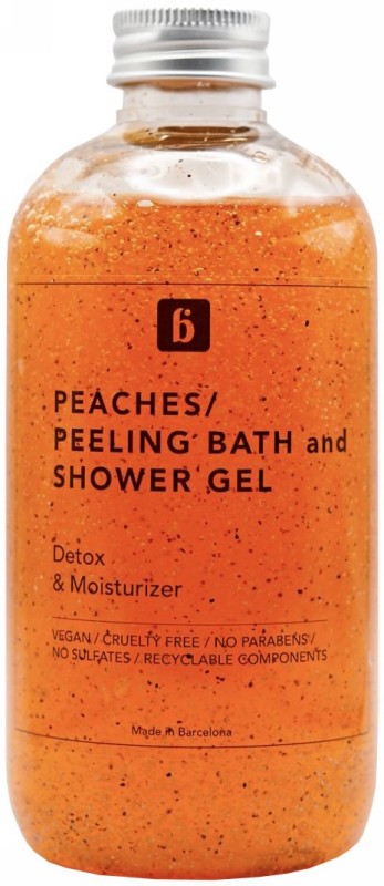 Šveičiamoji dušo želė Blautty Detox & Moisturizer Peaches Peeling Bath Gel BLABATPEA250