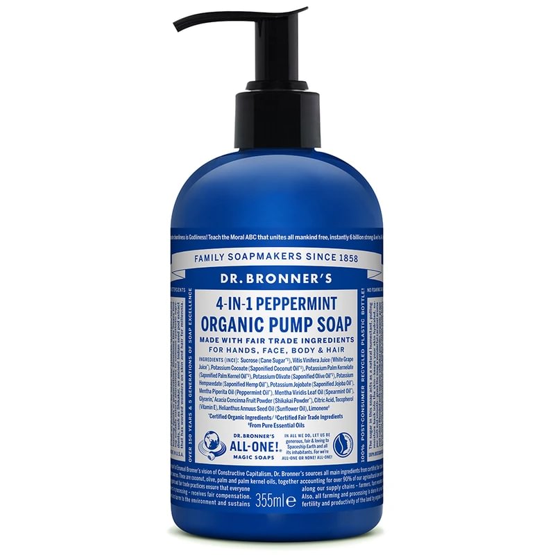 Dr. Bronner&apos;s Organic Sugar Peppermint skystas muilas 355 ml