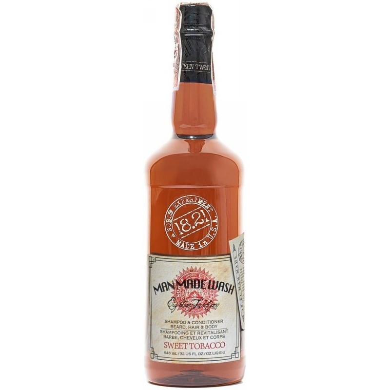 Daugiafunkcė priemonė vyrams 3 in 1: stiprinamasis šampūnas, kondicionierius ir kūno prausiklis viename 18.21 Man Made Wash Sweet Tobacco WSH32ST, 946 ml