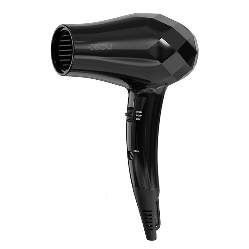 Kelioninis plaukų džiovintuvas OSOM Mini Hair Dryer Black OSOM6616BL