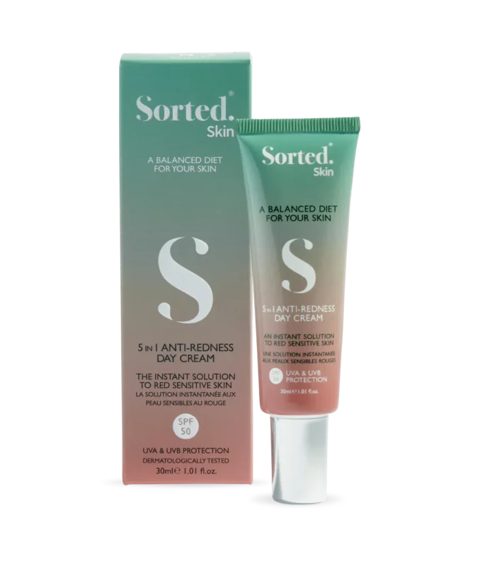 Sorted Skin 5 in 1 Anti-Redness Day Cream SPF50 – „5 in 1” Dieninis kremas raustančiai odai SPF50