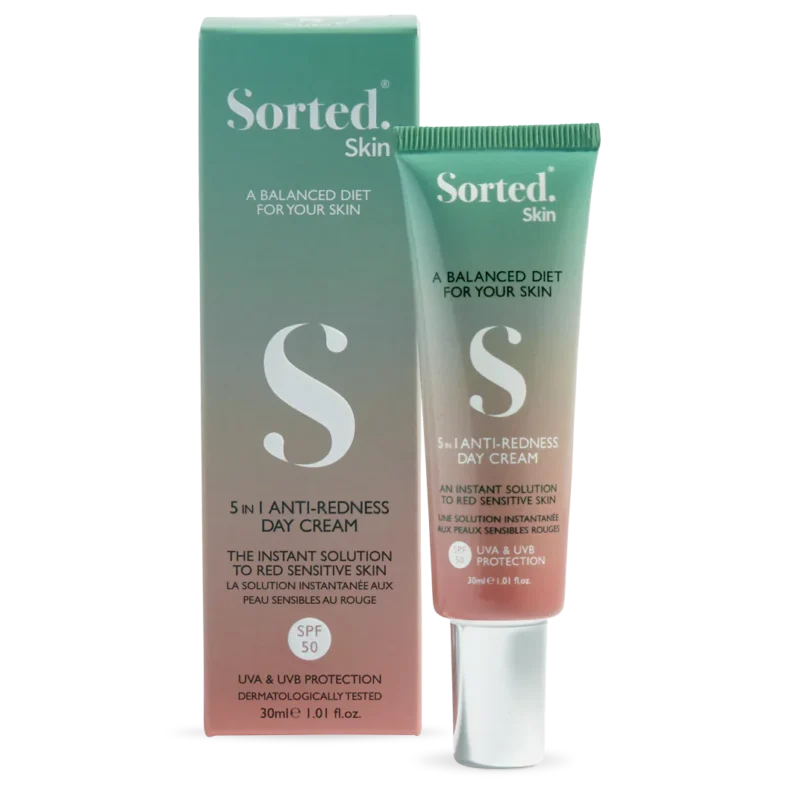 Sorted Skin 5 in 1 Anti-Redness Day Cream SPF50 – „5 in 1” Dieninis kremas raustančiai odai SPF50