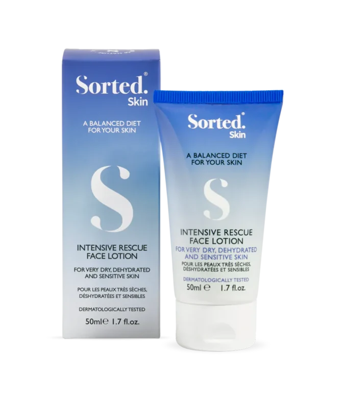 Sorted Skin Intensive Rescue Face Lotion – Intensyvaus poveikio veido losjonas jautriai odai