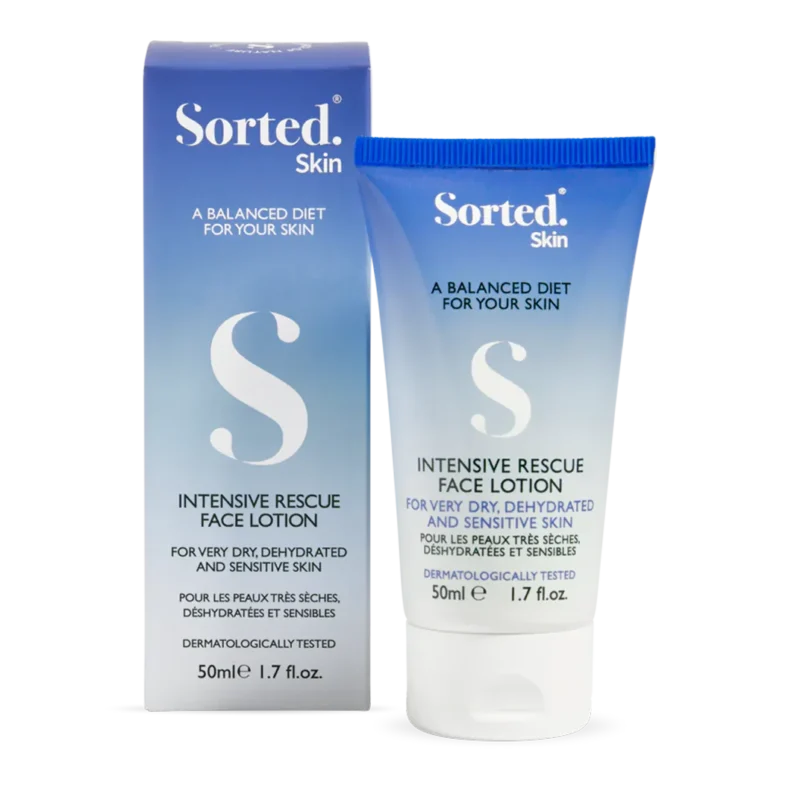 Sorted Skin Intensive Rescue Face Lotion – Intensyvaus poveikio veido losjonas jautriai odai