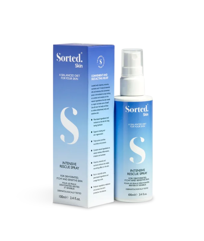 Sorted Skin Intensive Rescue Spray – Intensyvaus poveikio purškiklis niežtinčiai odai