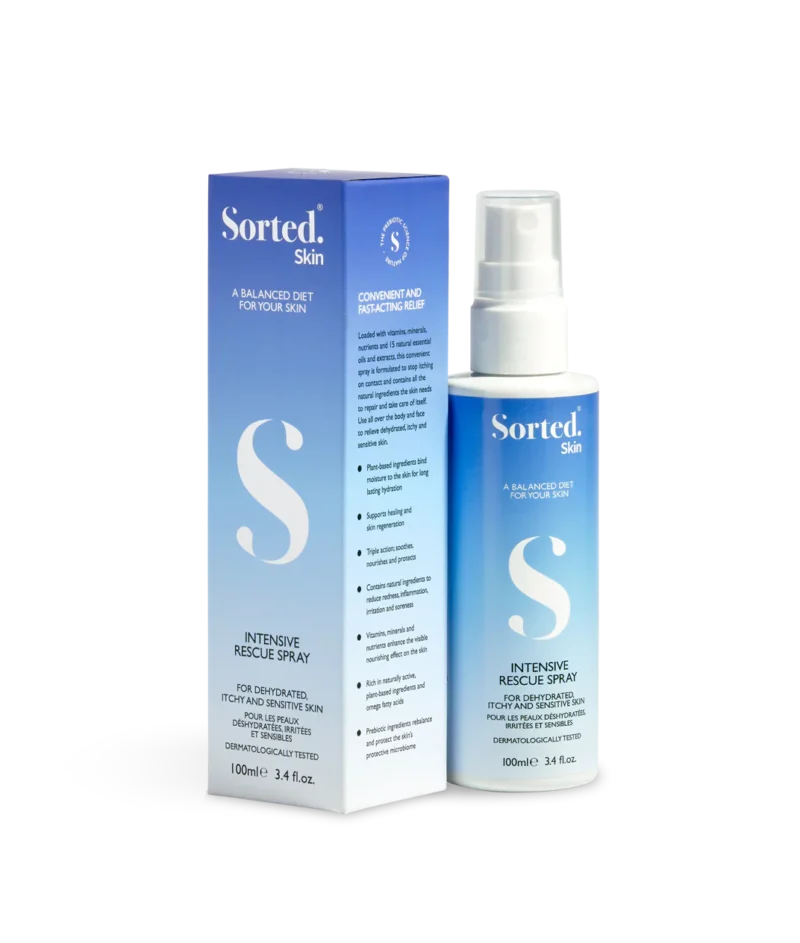 Sorted Skin Intensive Rescue Spray – Intensyvaus poveikio purškiklis niežtinčiai odai