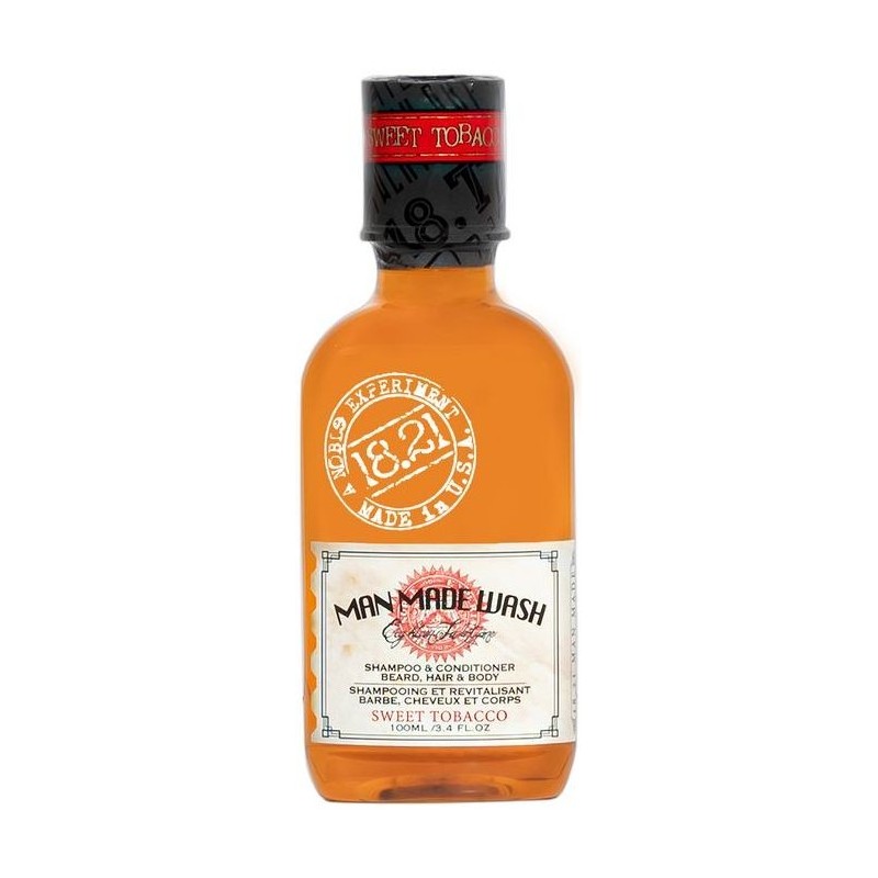 Daugiafunkcė priemonė vyrams 3 in 1: stiprinamasis šampūnas, kondicionierius ir kūno prausiklis viename 18.21 Man Made Wash Sweet Tobacco WSH3ST, 100 ml
