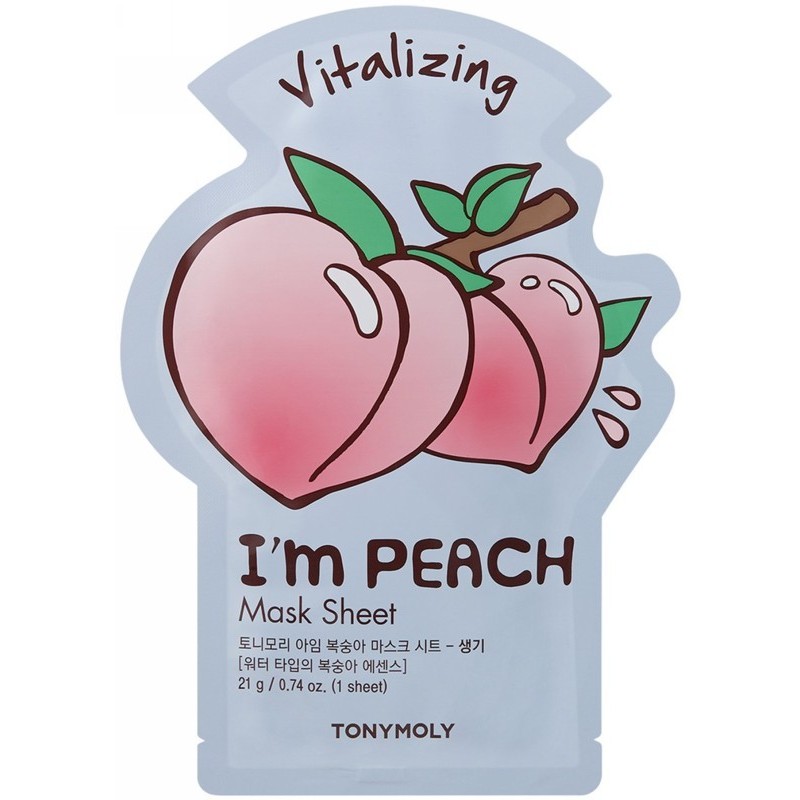 Veido kaukė TONYMOLY I´m Peach Mask Sheet TM00000728, atgaivinanti, 21 g