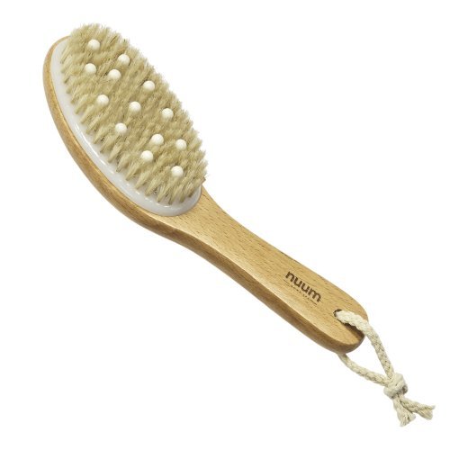 Curved Handle Body Brush with Soft Massage Beads Masažinis kūno šveitimo šepetys