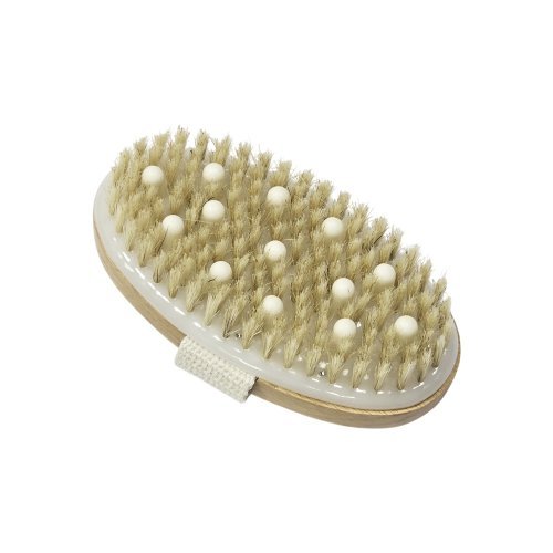 Dry Exfoliating Body Brush with Soft Massage Beads Masažinis kūno šveitimo šepetys