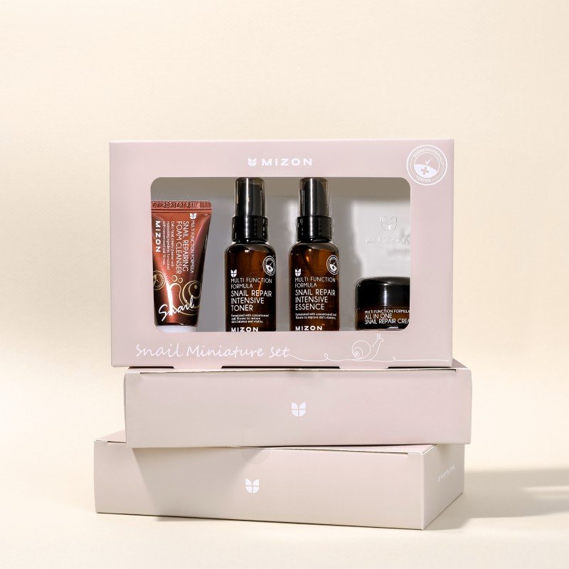 Veido priežiūros priemonių rinkinys MIZON Snail Miniature Set MIZ52627