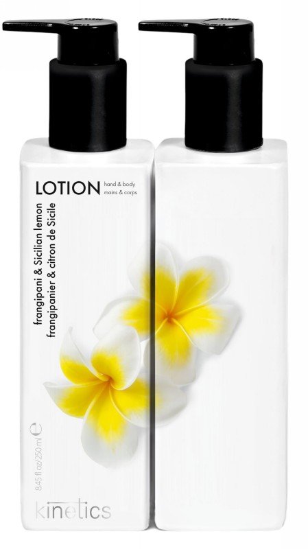 Parfumuotas losjonas rankoms ir kūnui Kinetics Hand & Body Lotion Frangipani & Sicilian Lemon KL010